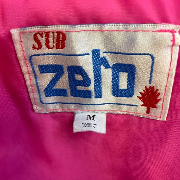 Sub Zero Snow Ski Jacket Vintage 80s 90s Womens Size M Blue Pink u - Picture 12 of 15